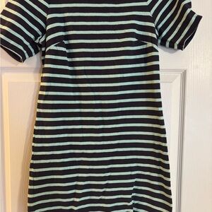 Anthropologie striped navy and green Dress